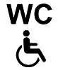 Aseo accesible a silla de ruedas en zona común