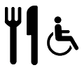Restaurant accessible in wheelchair